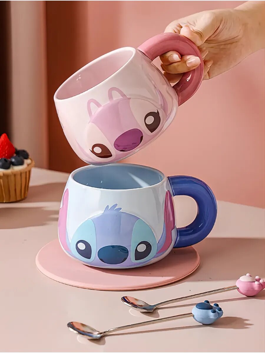 Кружка "Стич" Тепло в Руках, керамика, противоскользящая, для детей, 15 см, 650 мл — фото 1