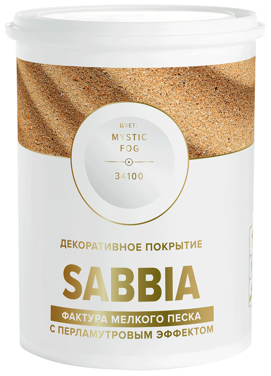Декоративное покрытие Vincent Decor / Винсент Декор Sabbia с фактурой мелкого перламутрового песка матовое на акриловой основе 1л / лакокрасочные материалы