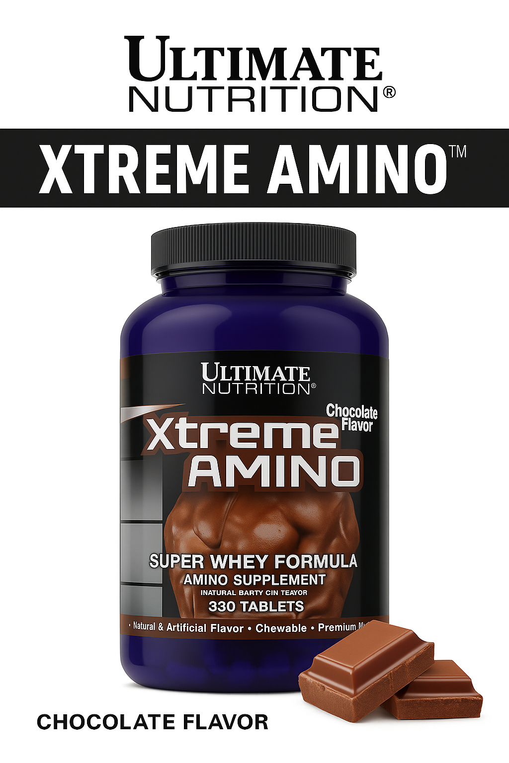 Аминокислотный комплекс Ultimate Nutrition "Xtreme Amino", жевательные, 330 таблеток банановый, шоколадный вкус