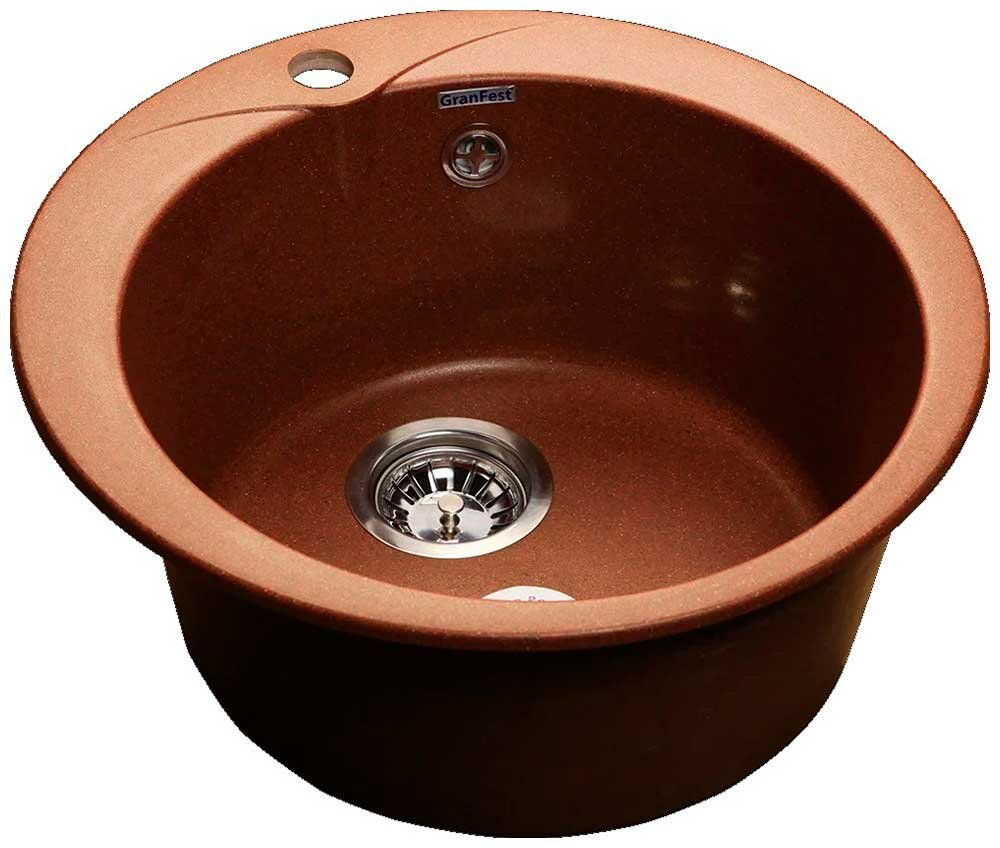Кухонная мойка GranFest RONDO 480 1-чаша D-475мм терракот (R-480 терракот)