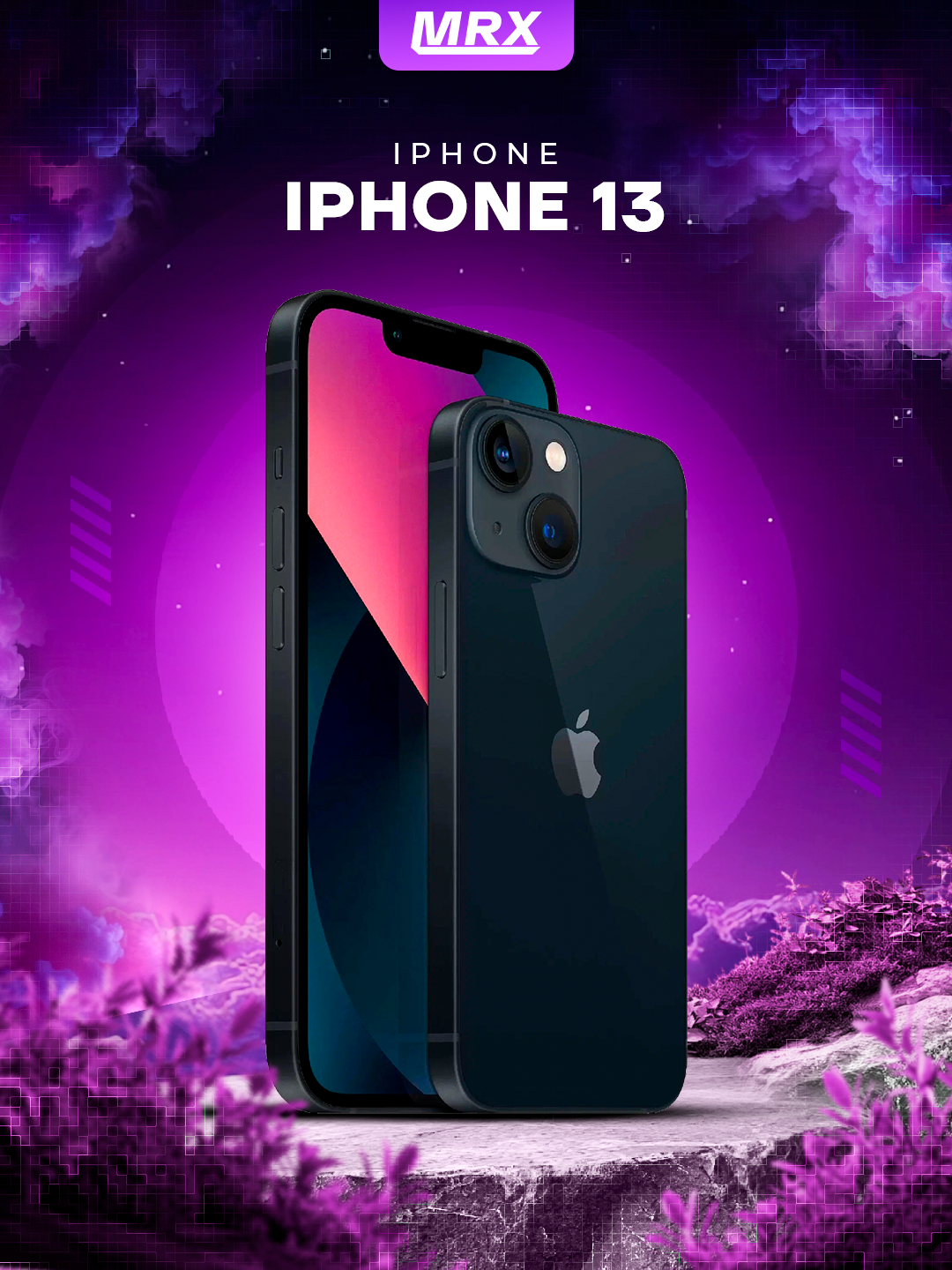 Смартфон Apple iPhone 13, 128 ГБ, 1 SIM + eSIM (Dual SIM), iOS, 6.1", OLED, A15 Bionic black