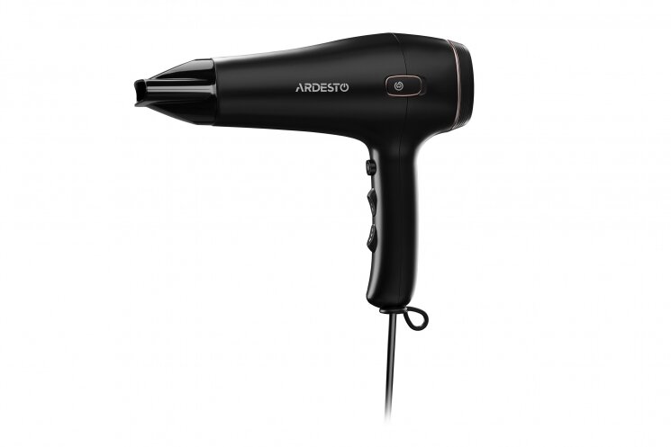 Фен Ardesto HD-Y210/ 1750-2100Вт/2 скорости/ 3 темп. режима/авт. сматывание шнура/черный