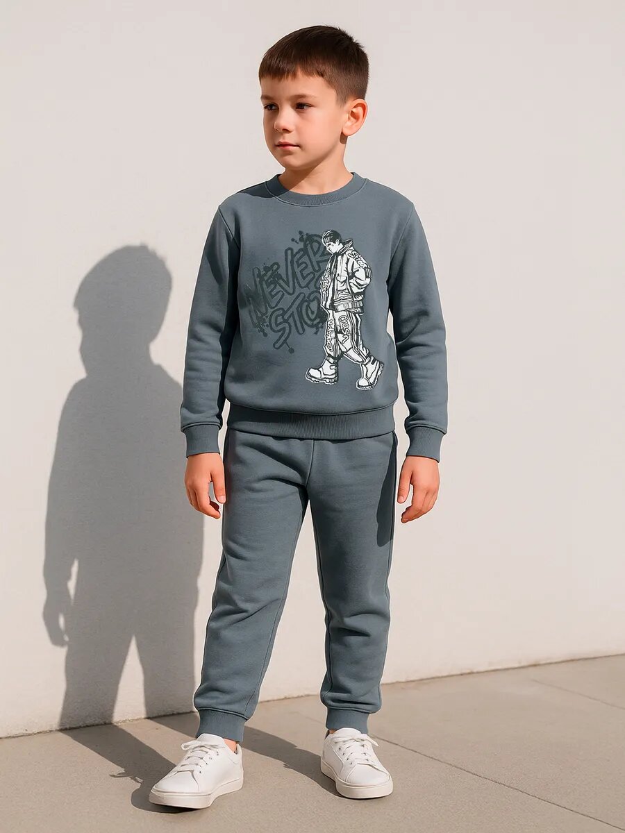 Костюм спортивный kari размер 11-12 серый