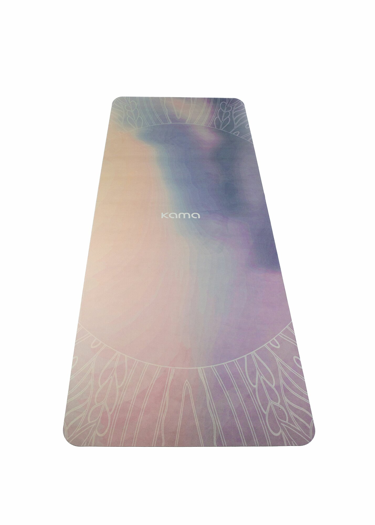 Коврик для йоги спортивный, каучук, микрофибра, синий петроль — фото 1