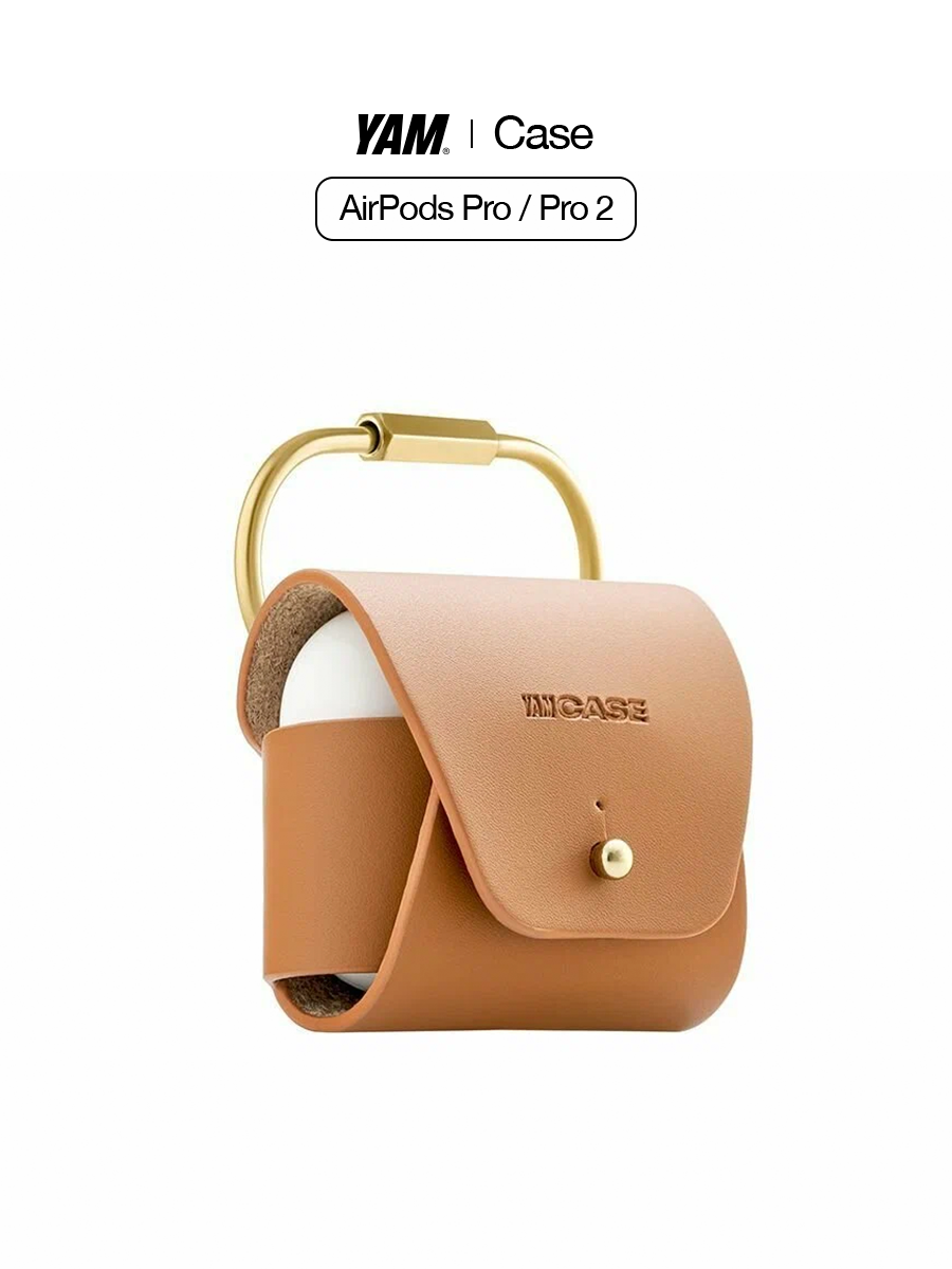 Чехол Yamcase, для Apple AirPods Pro/2, влагозащищенный, ударопрочный, с карабином