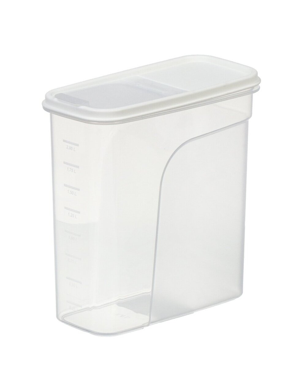 Контейнер пластик 2.4 л белый прямоугольный для сыпучих продуктов с крышкой Violet 462406