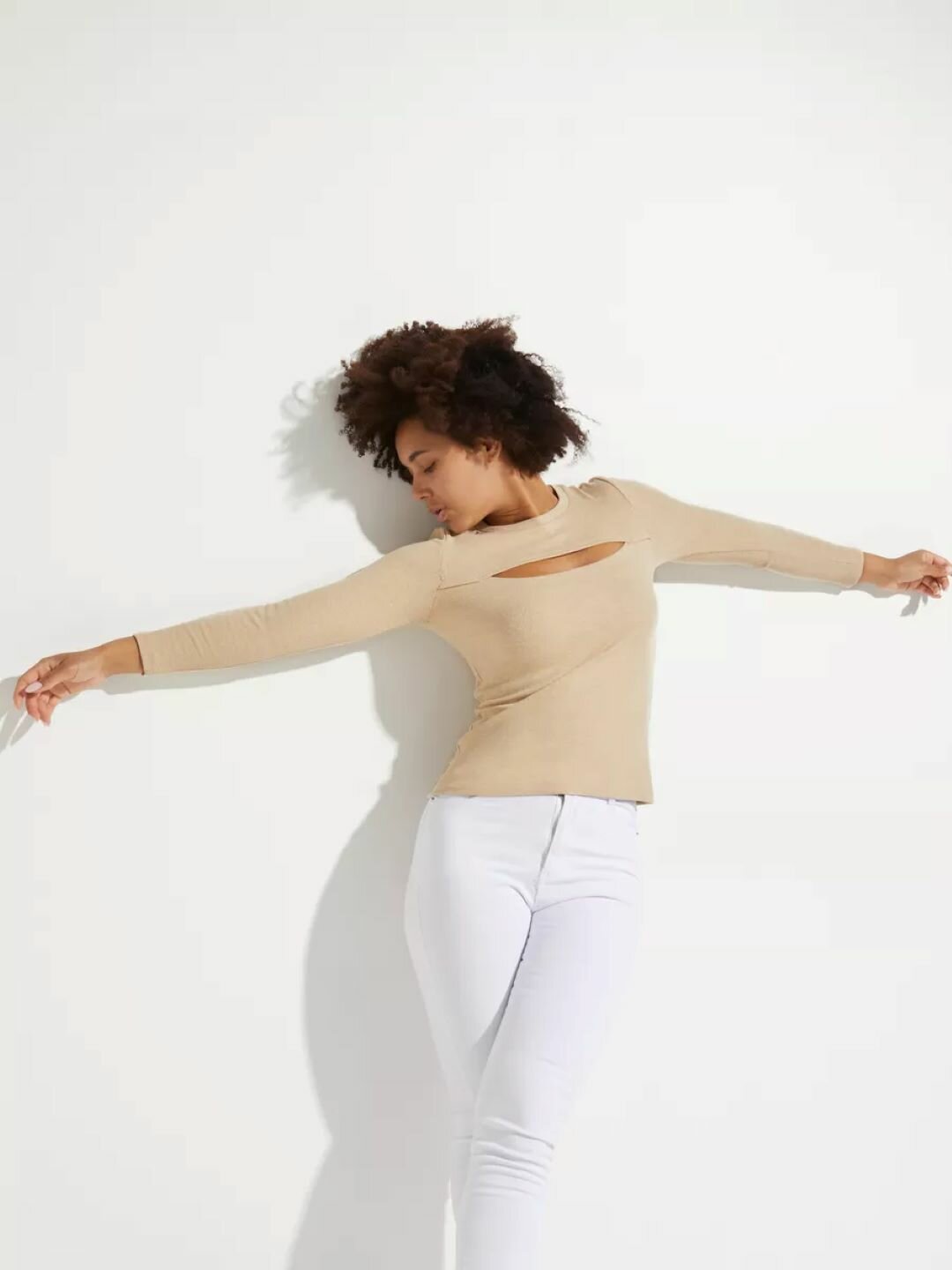 Лонгслив DNZ, размер 2XL, , бежевый — фото 1