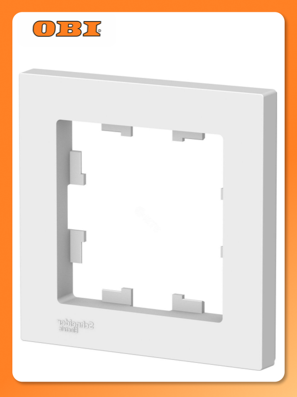 Рамка Schneider Electric "AtlasDesign" ATN000101, ABS-пластик, IP20, белая