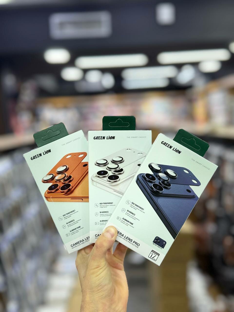 Green Lion Camera Lens Pro для iPhone 17 ProMax — 9H защита, алюминий, HD