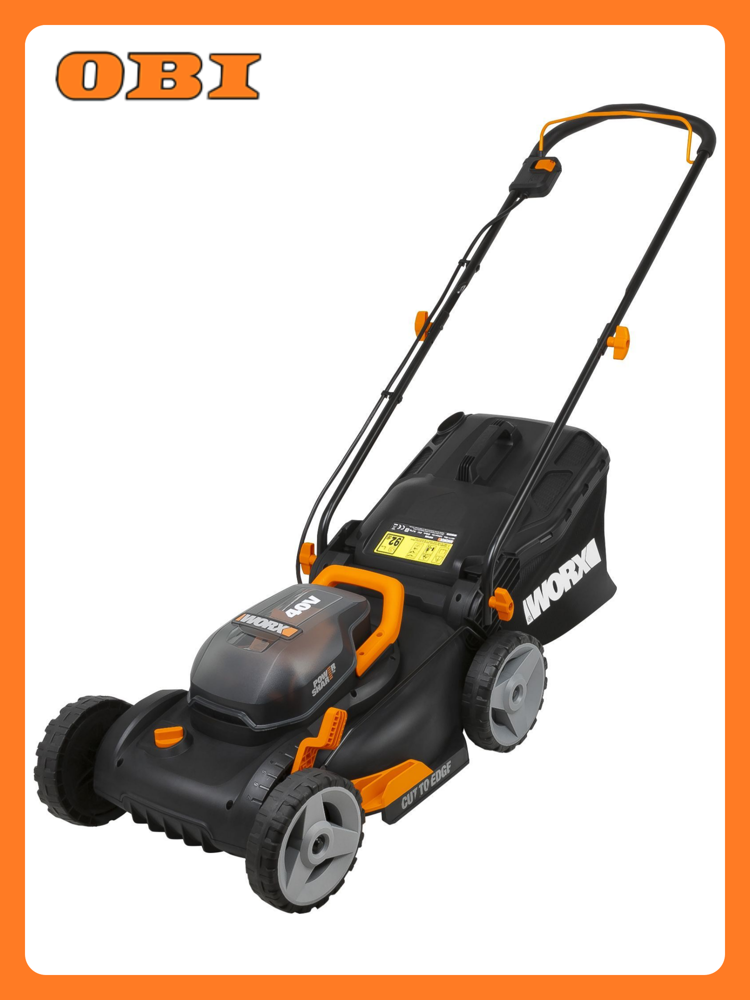 Газонокосилка аккумуляторная Worx WG743E WG743E 40В (2×20В) 40см 4Ач х2 двойное ЗУ в комплекте