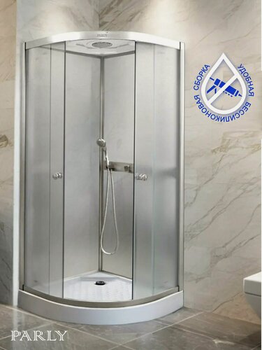 Изображение товара Душевая кабина Parly F811 (80х80х210), с низким поддоном, профиль хром, стекло матовое