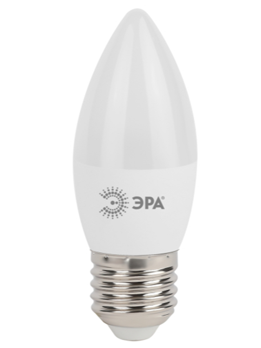 Лампочка светодиодная ЭРА 7Вт 560Лм 4000К E27 B35 нейтральный белый свет свеча