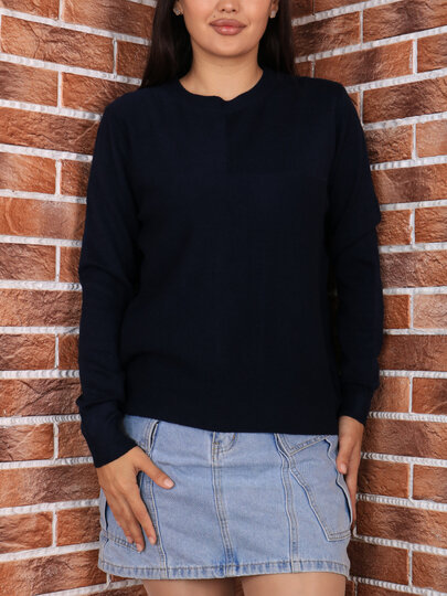 Свитер , размер OneSize, темно-синий — фото 1