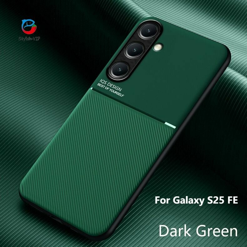 Модная софтшелл чехол для Samsung S25 FE ( Самсунг С25 ФЕ ) , магнитная металлическая пластина