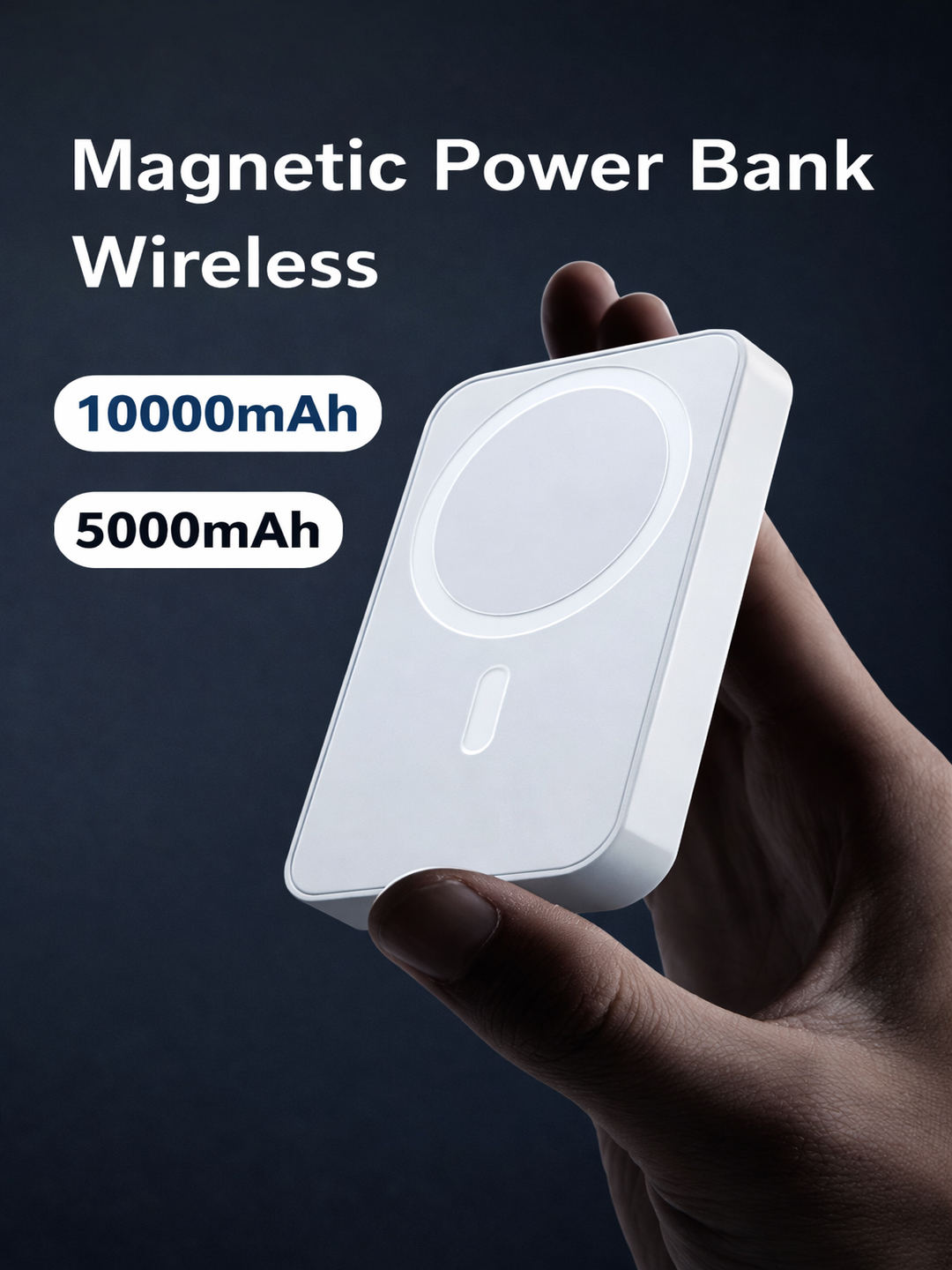 Беспроводной Power Bank 10000 мАч Magsafe, 15Вт/20Вт, Type-C, магнитный аккумулятор для iPhone, 150г