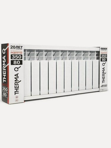 Изображение товара Радиатор биметаллический МС THERMA Q ECO 350/80 12 секций 1261Вт (пр-во Россия)