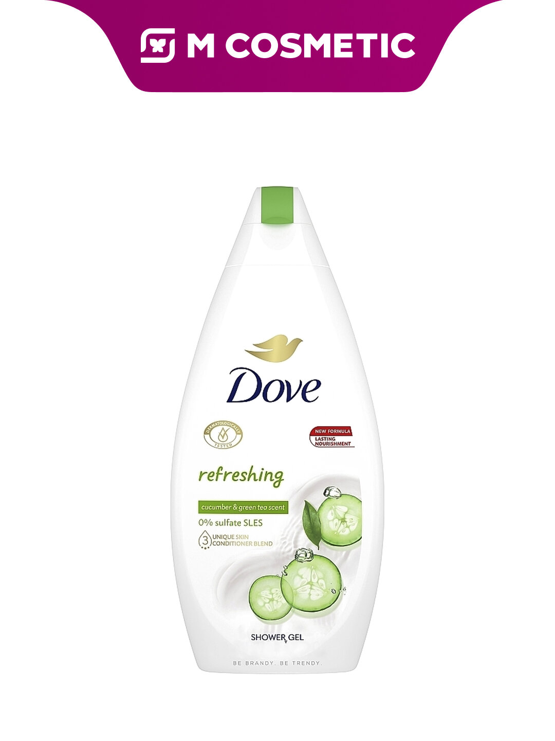 Гель для душа Dove "Refreshing", для тела, увлажняющий, 250мл
