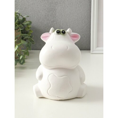 Копилка для денег Корова гипс 19 см белая 743₽