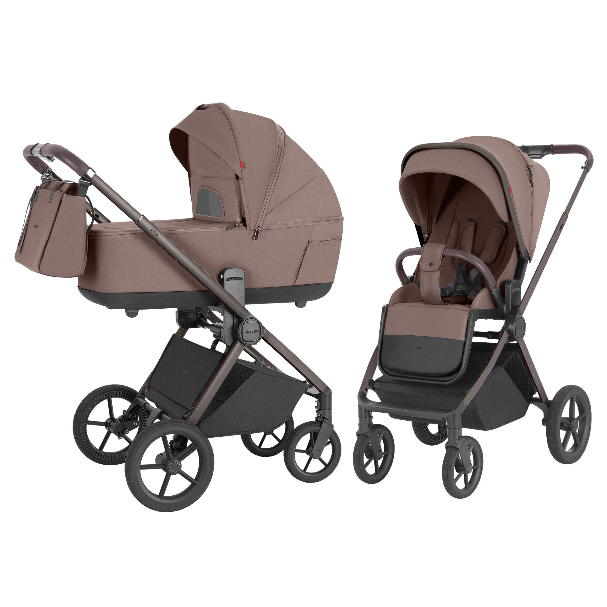 Детская коляска 2в1 Carrello Ultra, цвет Canvas Beige / 2025 (Коричневый), артикул производителя CRL-6527