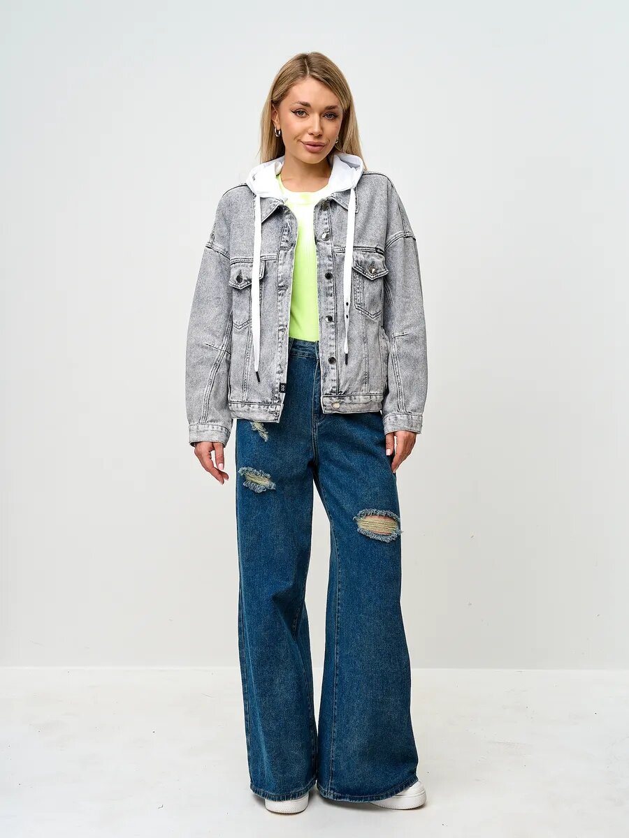 Куртка джинсовая RM shopping Весна-лето 2025, размер XL, серый — фото 1
