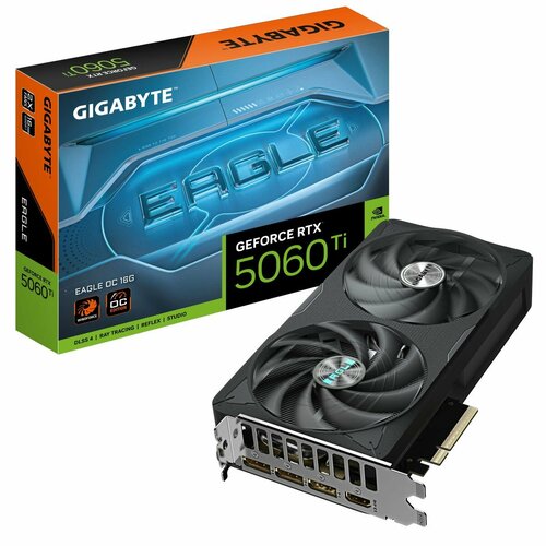 Видеокарта Gigabyte RTX5060Ti EAGLE OC 16GB GDDR7 128 bit 3xDP HDMI 2FAN RTL 70792₽