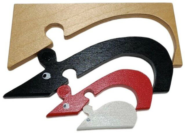 Монтессори "Мышка" 3 детали — фото 1