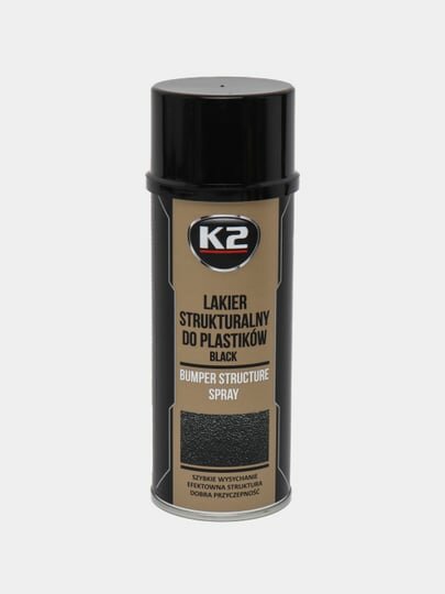 Покрытие фактурное бамперов и пластиковых деталей, BAMPER SPREY K2, 400 мл