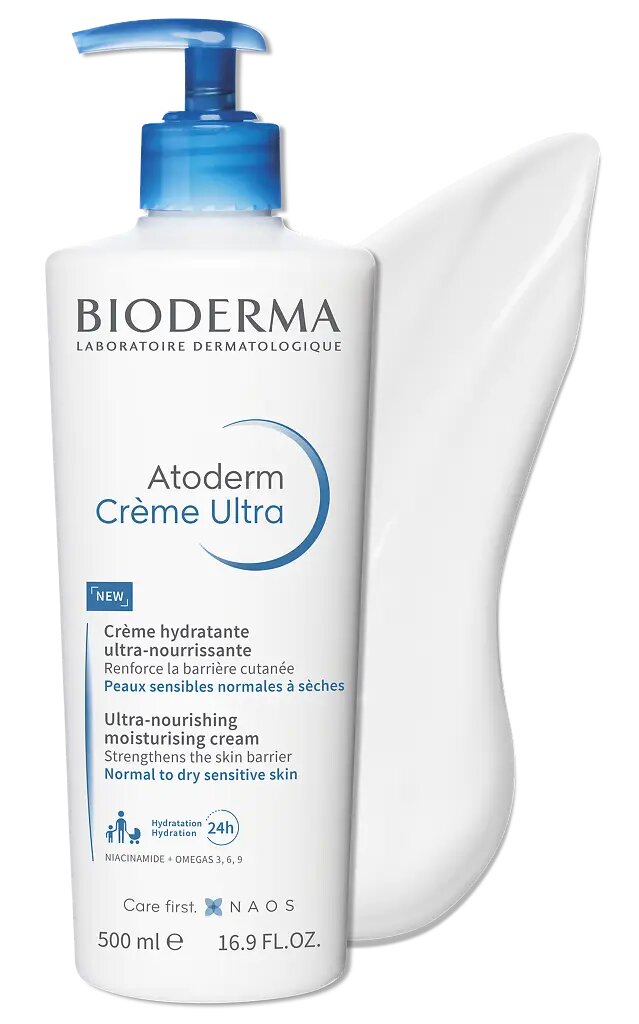 Bioderma Atoderm Крем Ультра для увлажнения нормальной и сухой кожи лица и тела 500 мл 1 шт