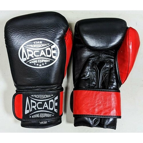 Боксерские перчатки Arcade.1, цвет черный/красный, 14 унций, на липучке