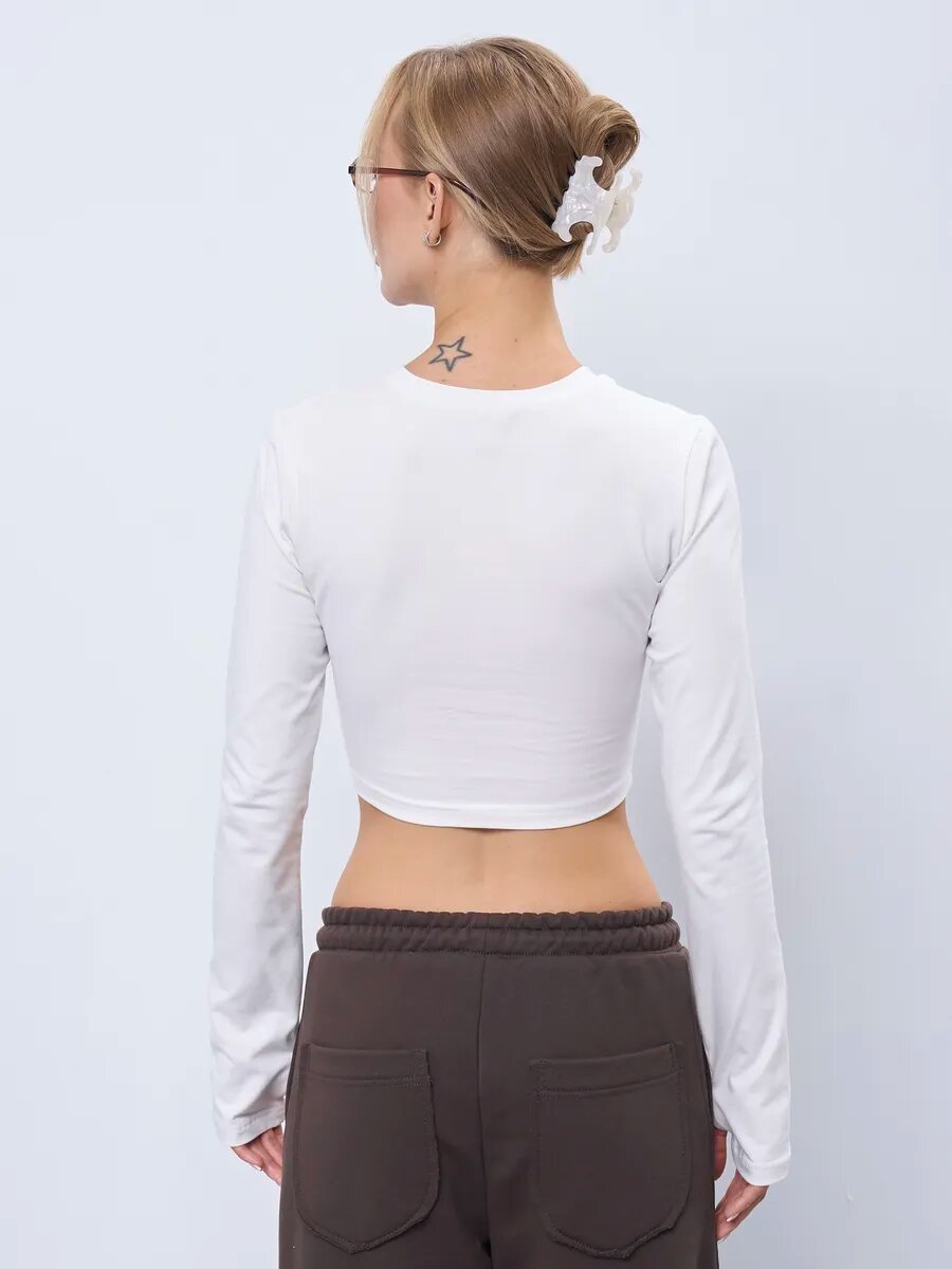 Лонгслив Телодвижения, размер 170-96-102 (48) L, , молочный — фото 1