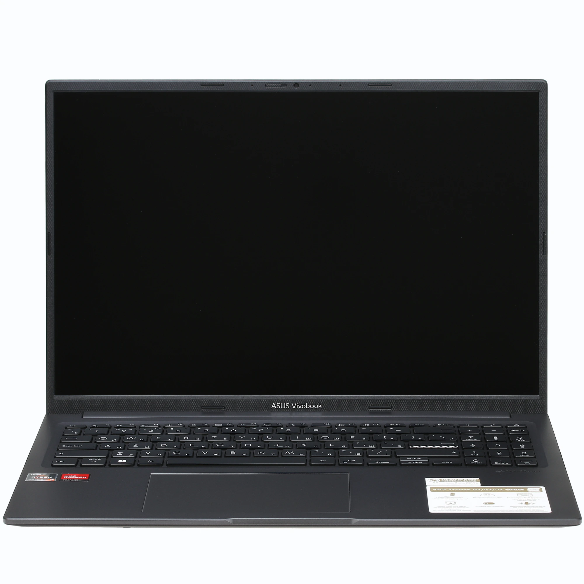 16" Ноутбук ASUS Vivobook 16 IPS, AMD Ryzen 7 5825U, RAM 16 ГБ DDR4, SSD 512 ГБ, AMD Radeon Graphics, Windows 11 Pro + Office 2021, Русская раскладка — фото 1