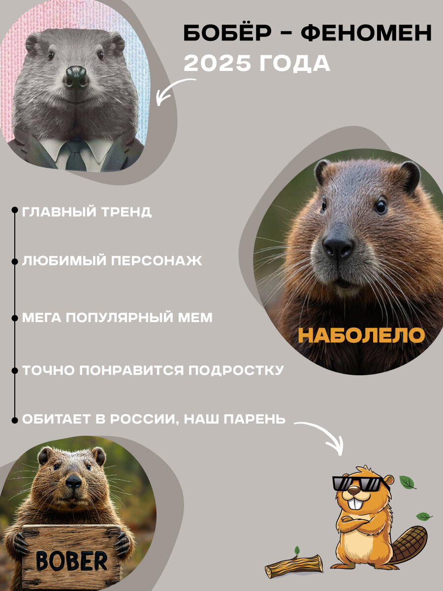 Постельное белье для детей и подростков Твой стиль 1,5 спальное, Перкаль, Бобр Добр — фото 1