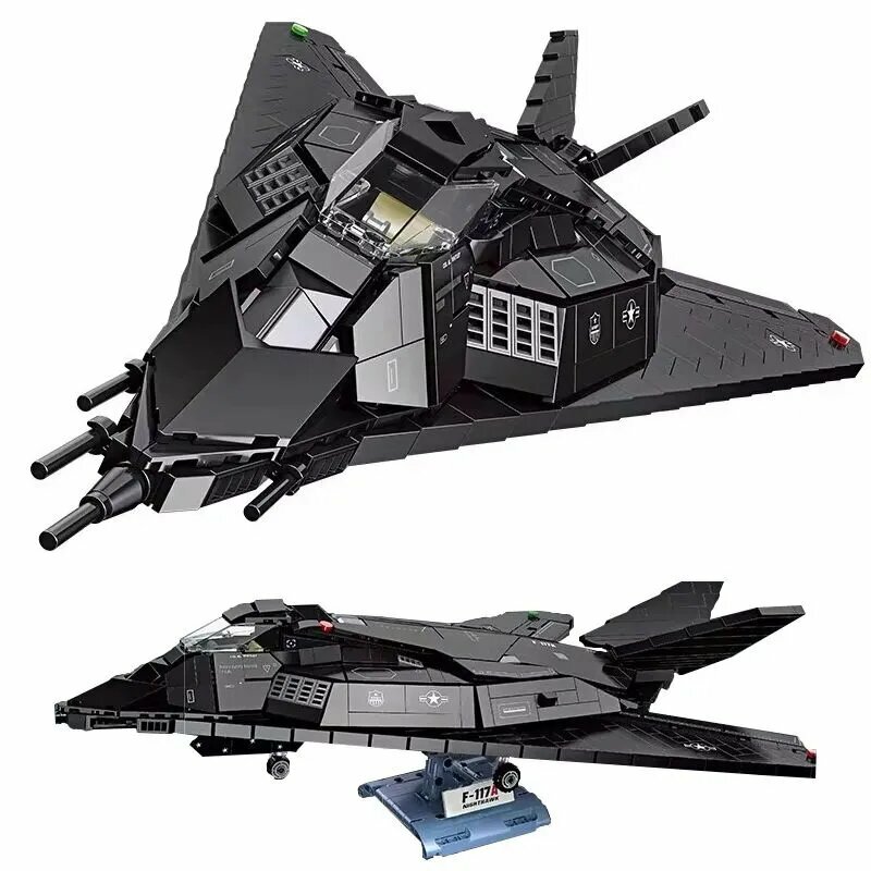 Конструктор F-117A Nighthawk 1375 деталей сборная модель самолета