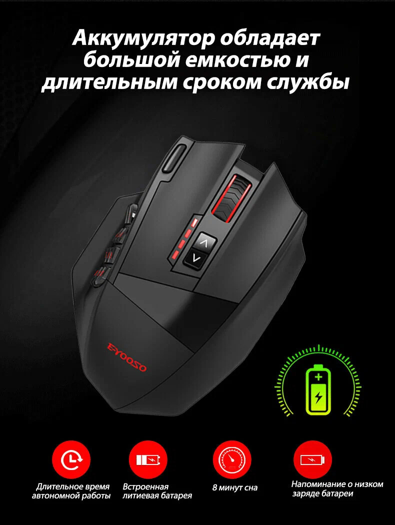 Проводная игровая мышь E-YOOSO X-39 с разрешением 16400 точек на дюйм и 19 кнопками, программируемая игровая оптическая мышь PAW3327, подходит для компьютера PC ноутбук
