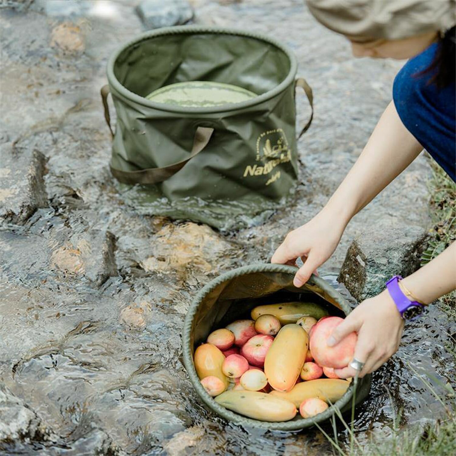 Ведро Naturehike Foldable Round Bucket 10L Army Green (UNI)