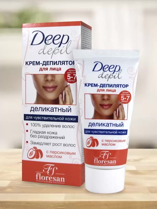 Деликатный крем-депилятор Floresan Ф-126, для удаления волос на лице, 50мл — фото 1