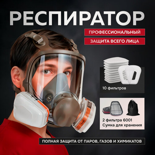 Изображение товара Респиратор Innopax Dian, профессиональный, для защиты от газов и пыли, серый