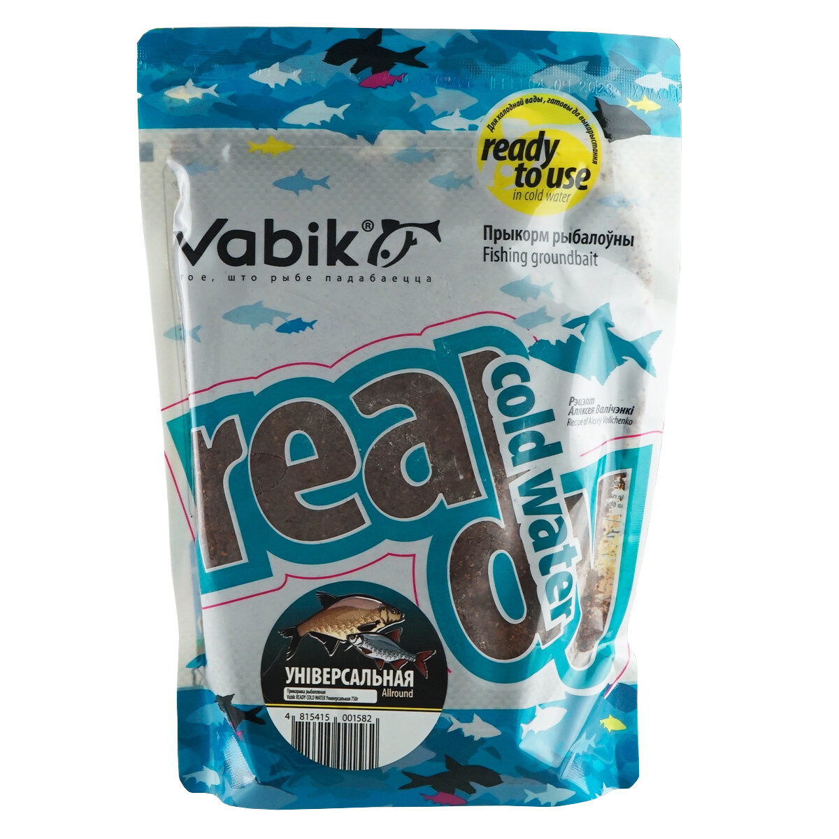 Прикормка зимняя увлажнённая Vabik Ready Gold Water 0,75кг Универсальная