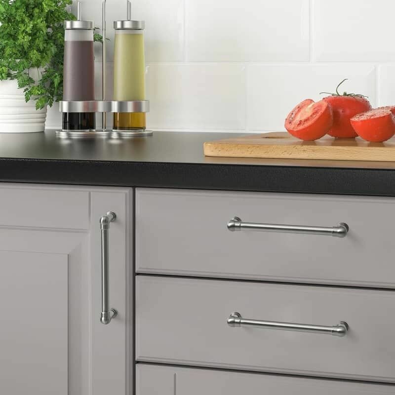 Мебельная ручка икеа андэрсфорс (IKEA ANDERSFORS) 142 мм, 2шт, серебристый