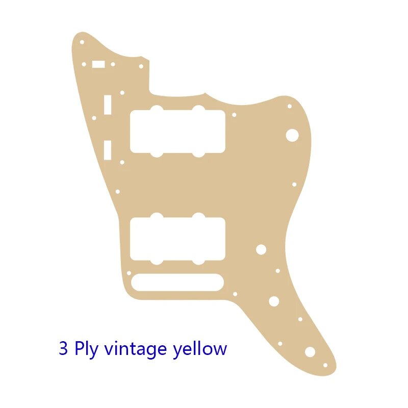 Pleroo накладка для гитары Mexico Jazzmaster стиль 3 Ply vintage yellow