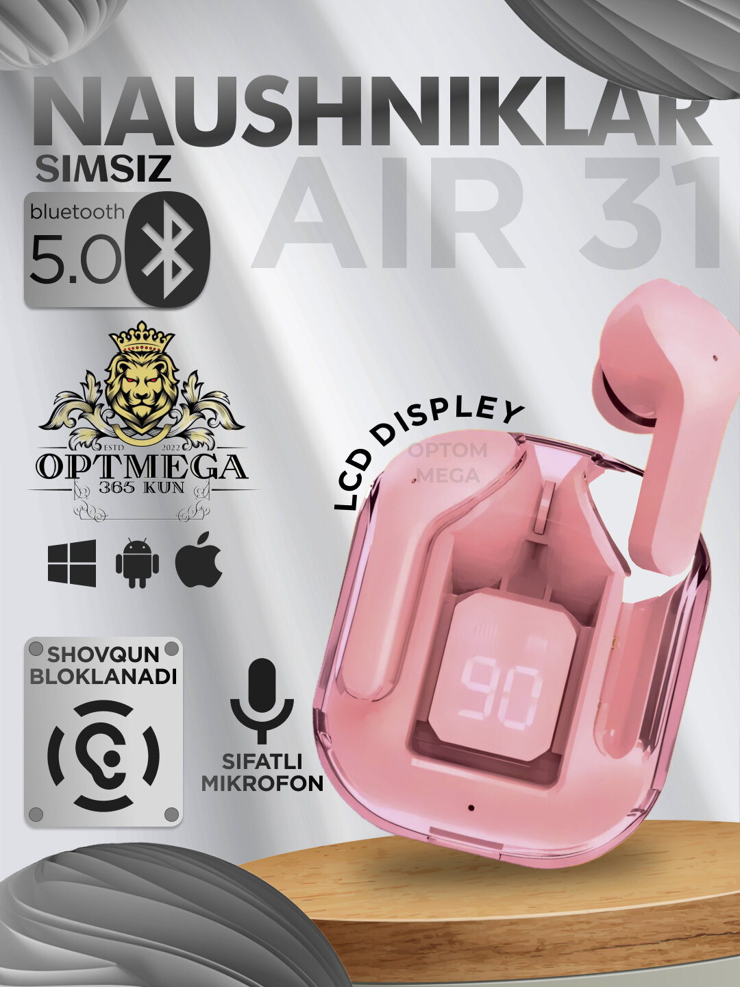 Беспроводные Bluetooth наушники Pods Рro, pods 3, pro5, max, M10, AIR 31, P9