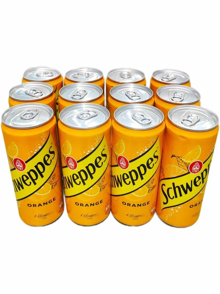 Schweppes, Газированный напиток Швепс Лимон, 12 шт х 330 мл, Польша.
