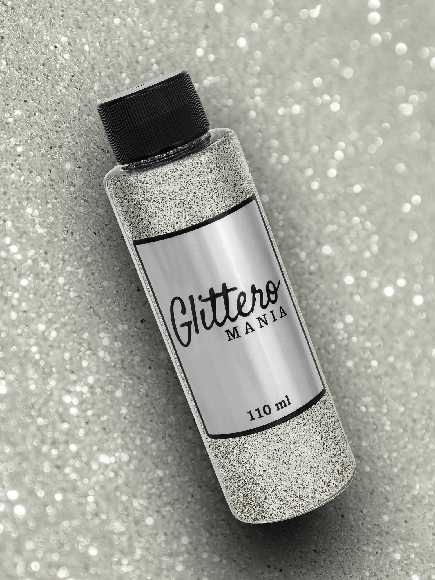 Блестки для творчества. Глиттеры для декорирования. Серебро 0.4 мм