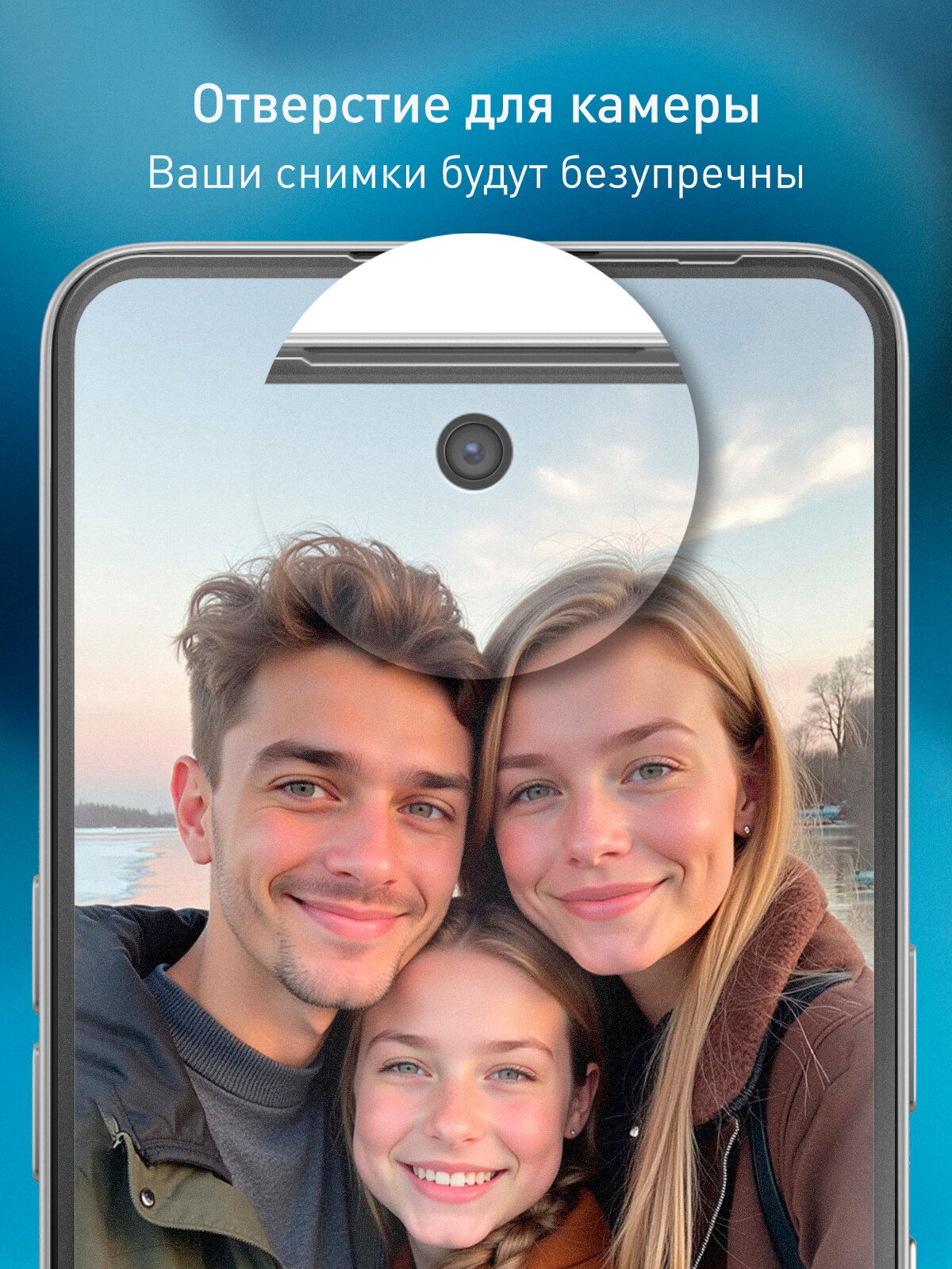 Матовое защитное стекло Rosco на Nothing Phone (3a), 3a Pro (Нафинг Фон 3а и 3а Про), с рамками, 1 шт — фото 1