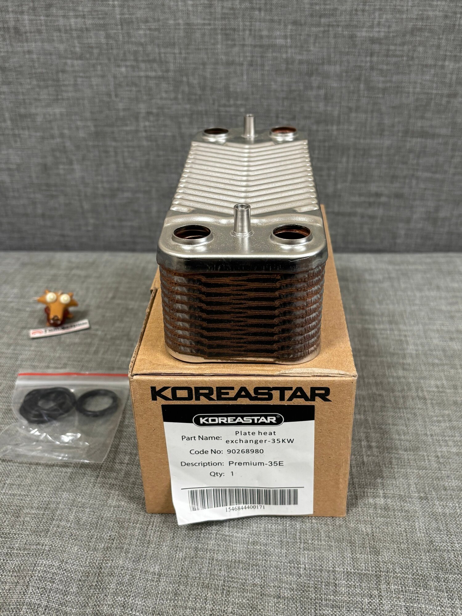 Теплообменник вторичный 22 пластины для котла Koreastar