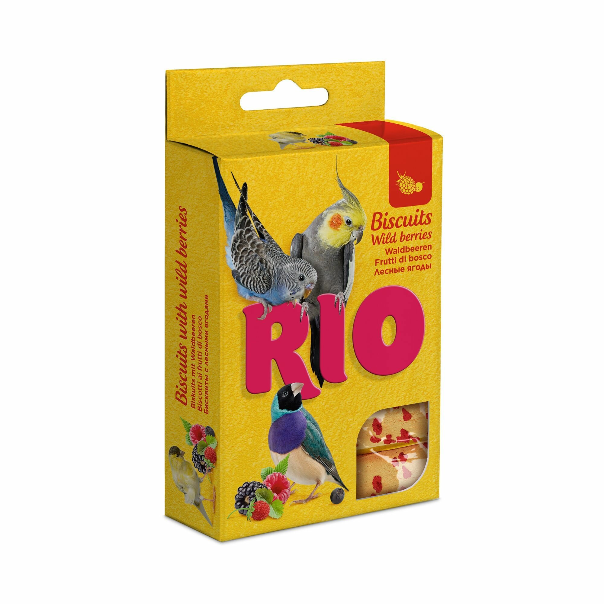 RIO Бисквиты для птиц с лесными ягодами для всех видов птиц 5*7гр