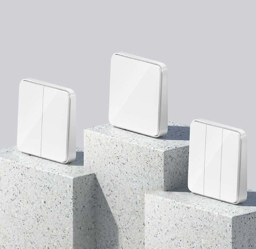 Изображение Умный выключатель одноклавишный Xiaomi Mijia Smart Switch BLE Mesh Single Fire (одну клавиши) DHKG01CM(Mihome APP), Белый