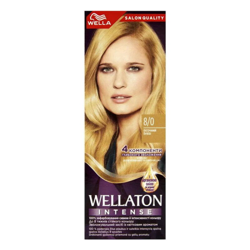 Wellaton стойкая крем-краска для волос 8/0 Песочный 110 мл