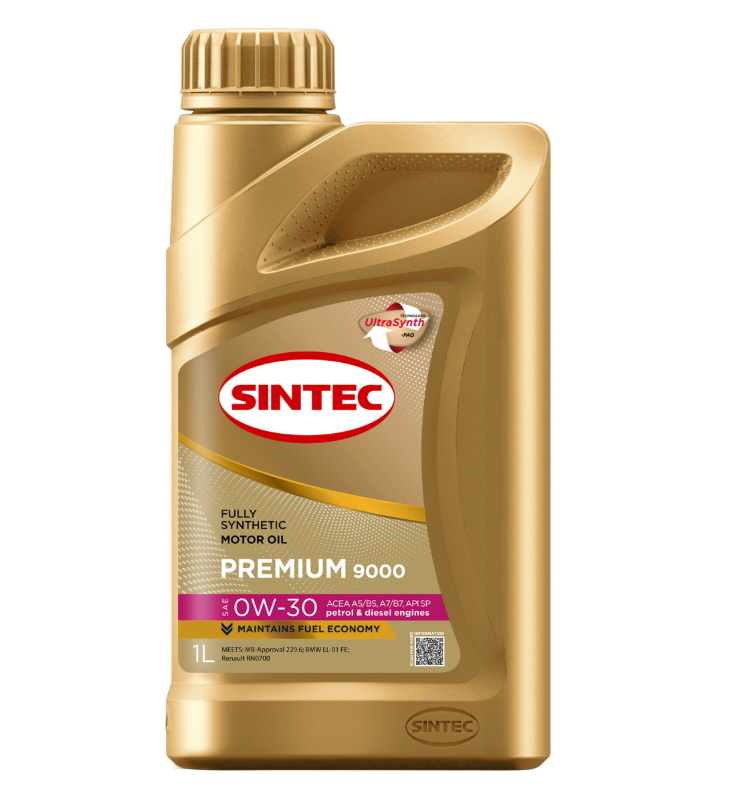 Масло моторное синтетическое sintec premium 9000 0w-30 1л