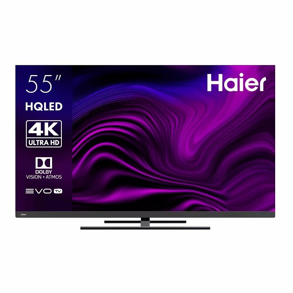 LCD, LED телевизоры Haier 55" Телевизор Haier 55 Smart TV AX Pro 4K Ultra HD (3840x2160 Пикс), 60 Гц, QLED, Direct LED